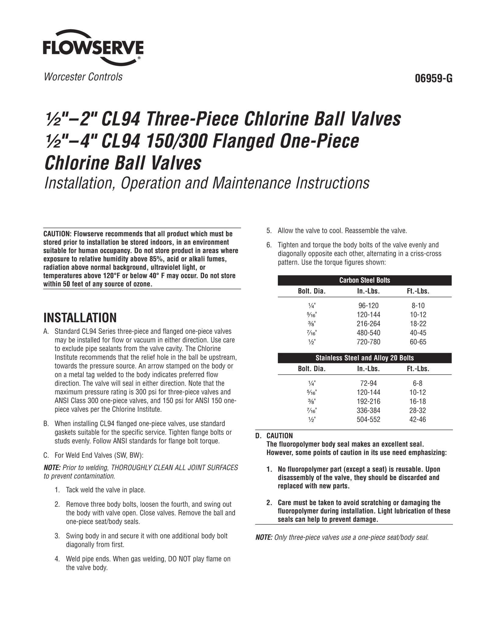 Worcester Controls CL94系列3-片式 ½