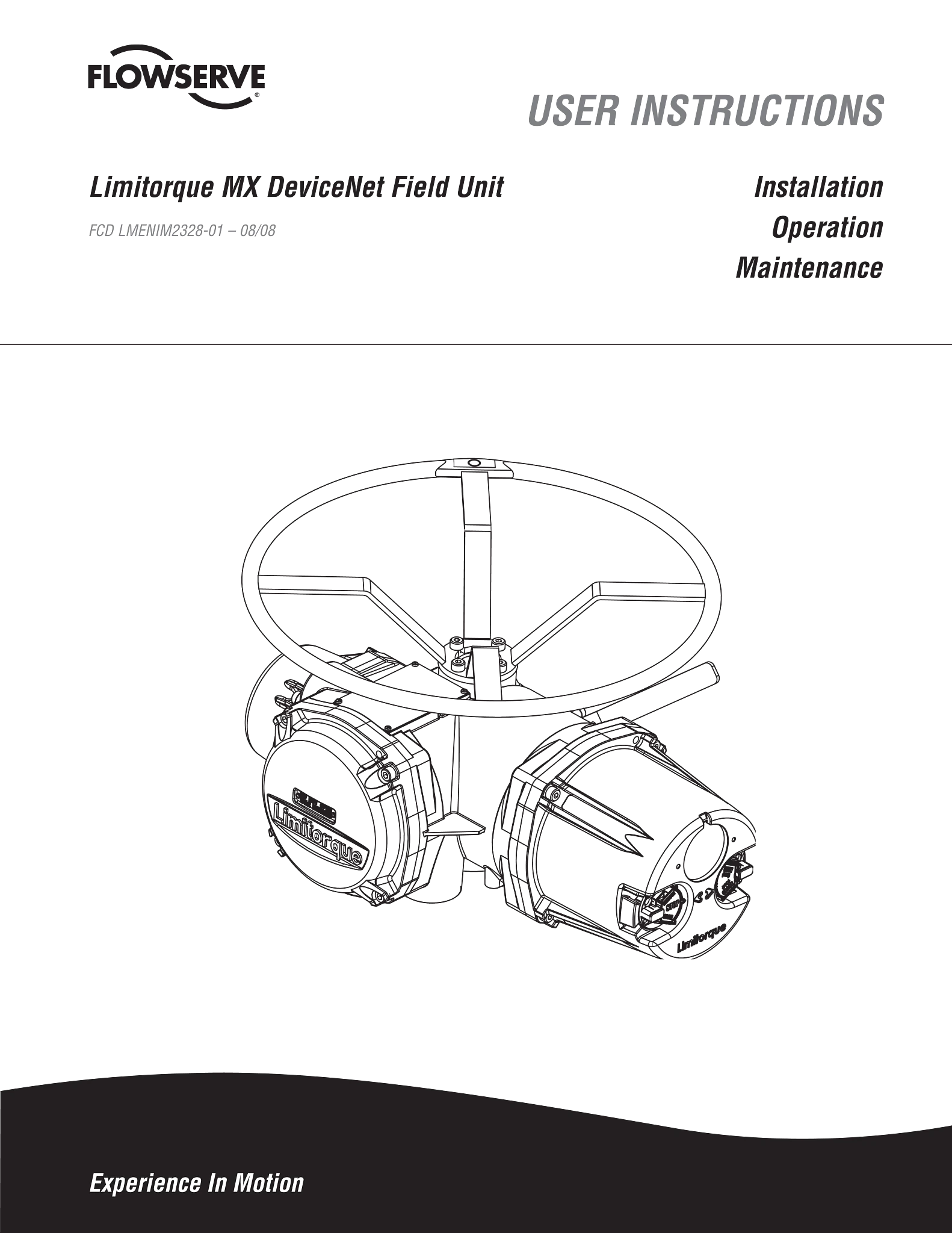 Limitorque MX执行器DeviceNet现场单元使用说明（IOM）