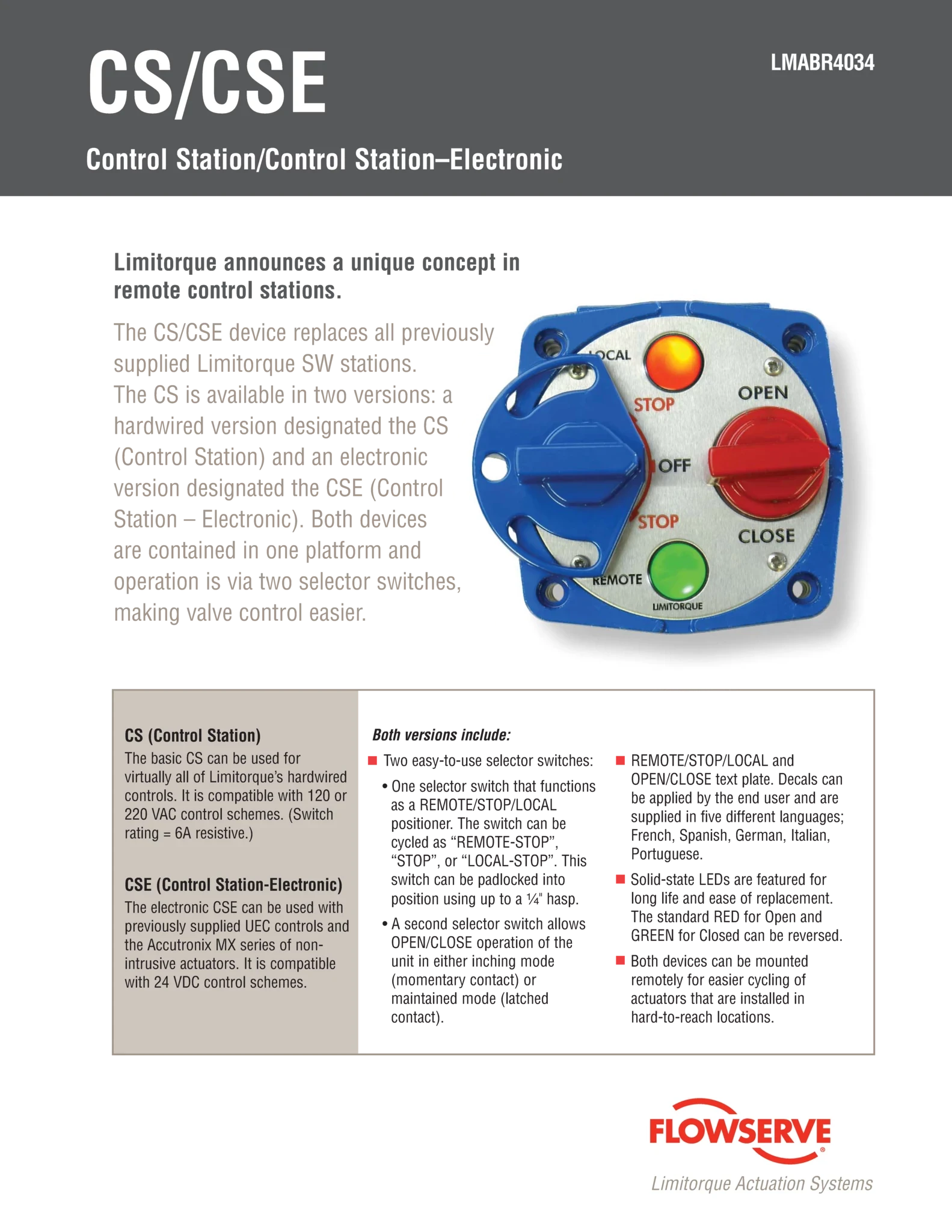 Limitorque CS/ CSE控制站手册