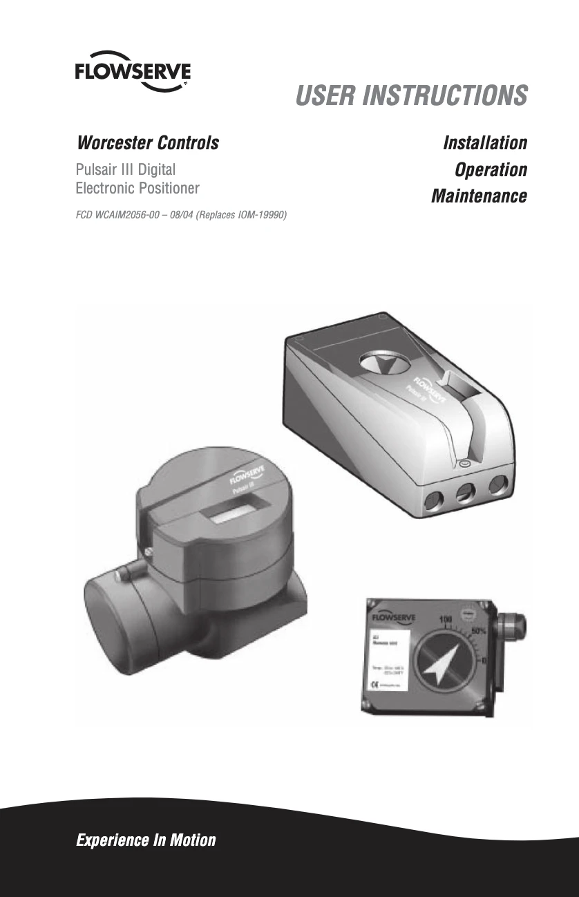Worcester Pulsair III数字定位器使用说明（IOM）