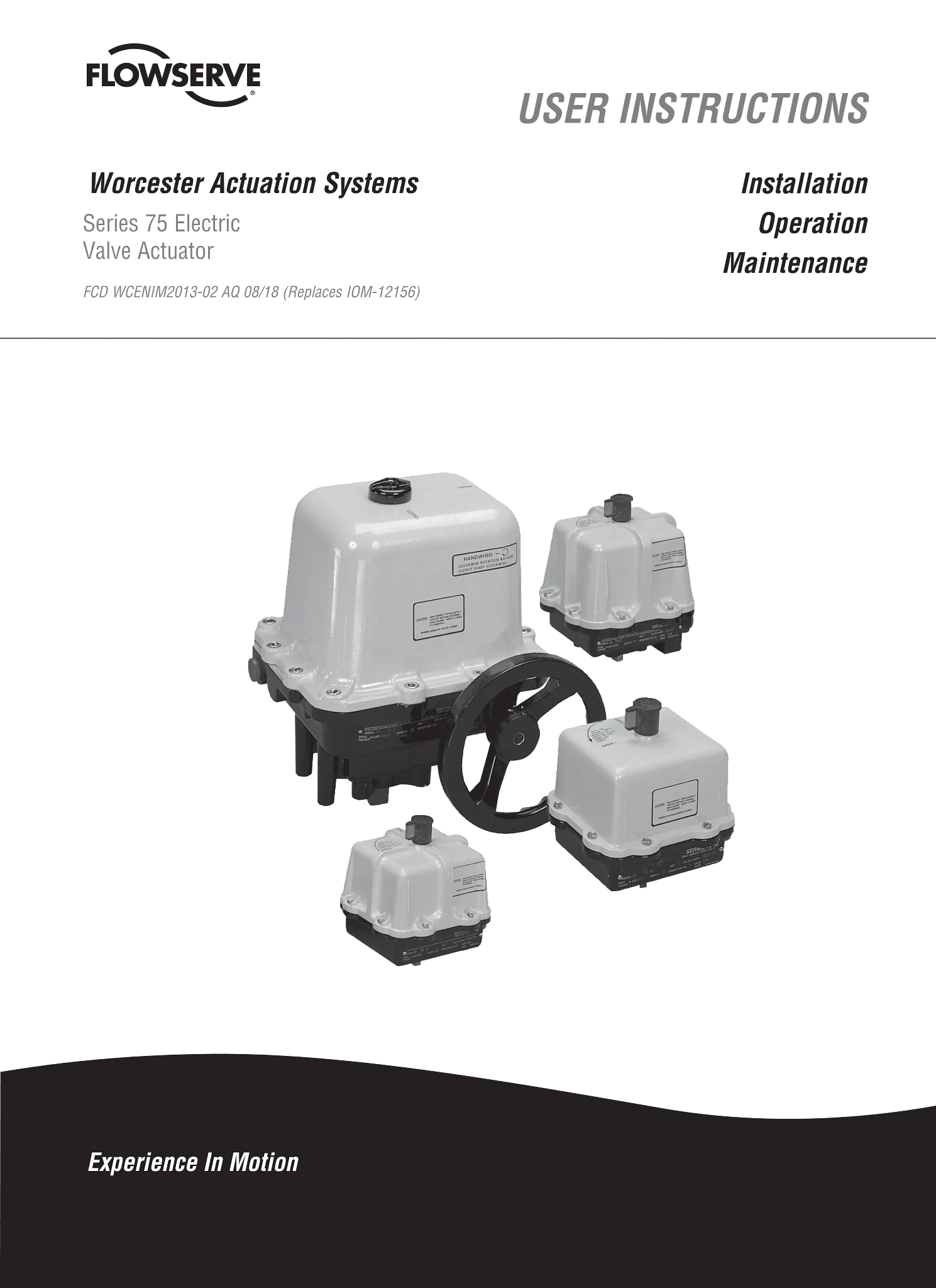 Worcester Controls75系列电动阀门执行器使用说明（IOM）