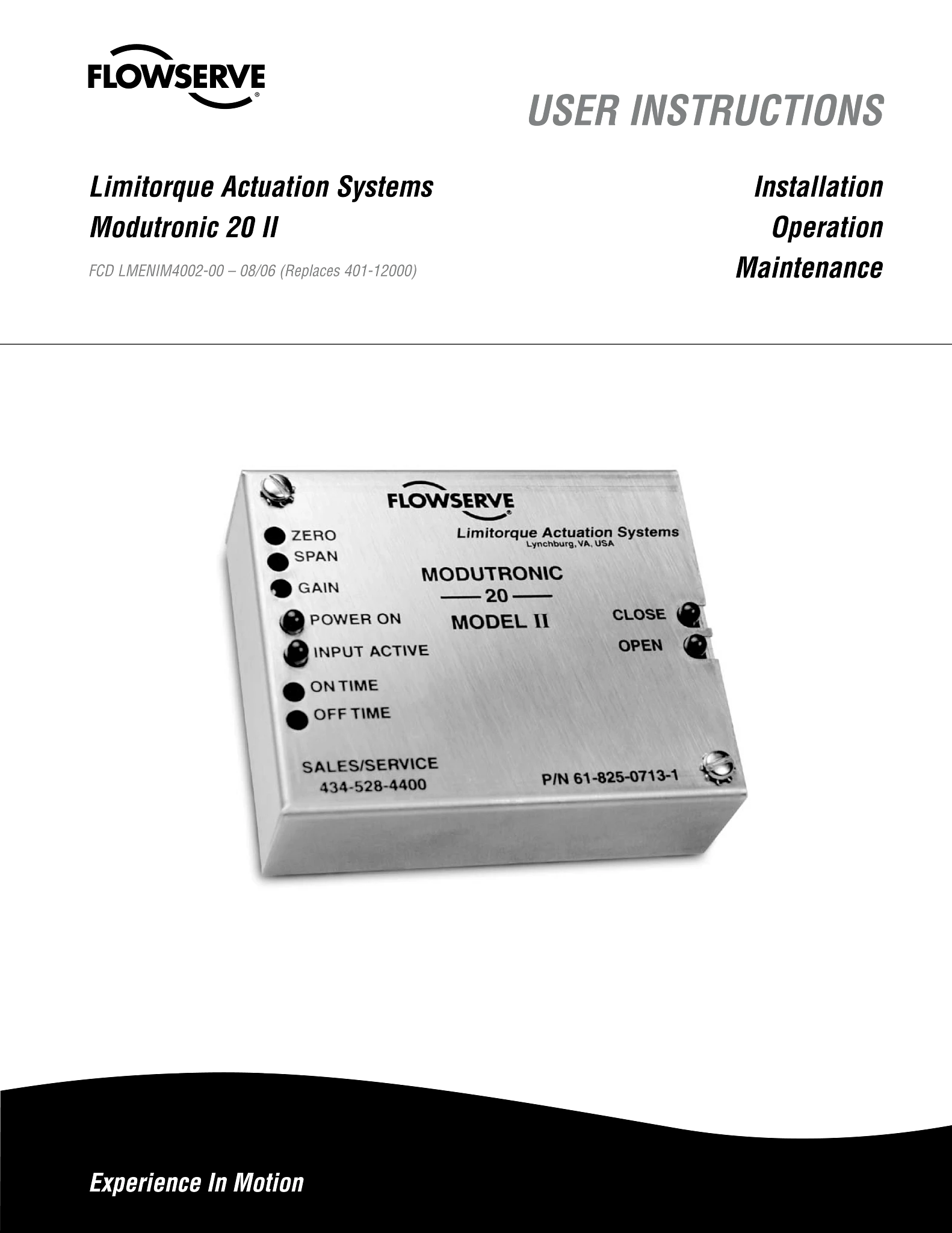 Limitorque Modutronic 20 II调制位置控制器使用说明(IOM)