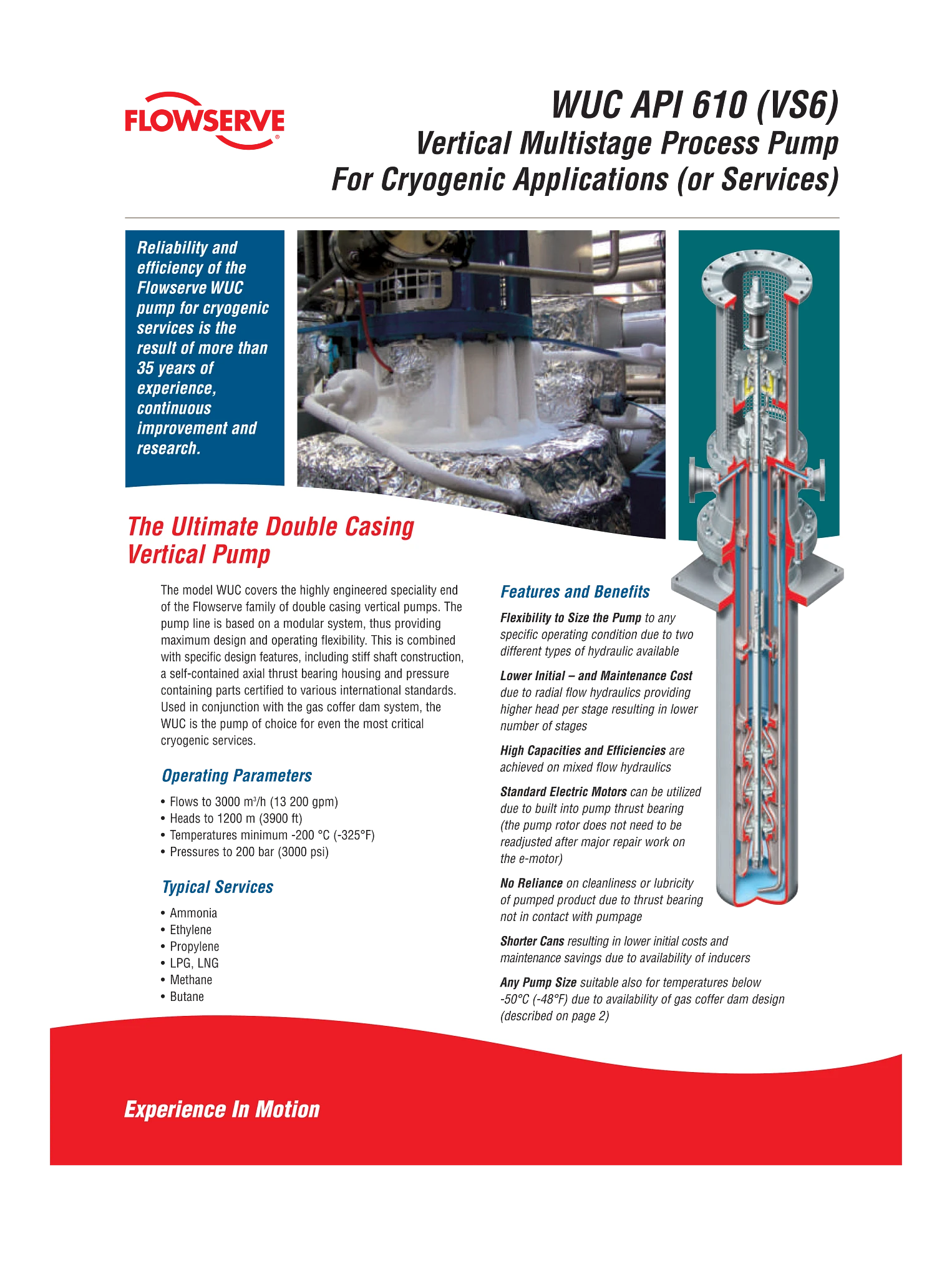 WUC API 610 (VS6)低温应用的立式多级流程泵公告
