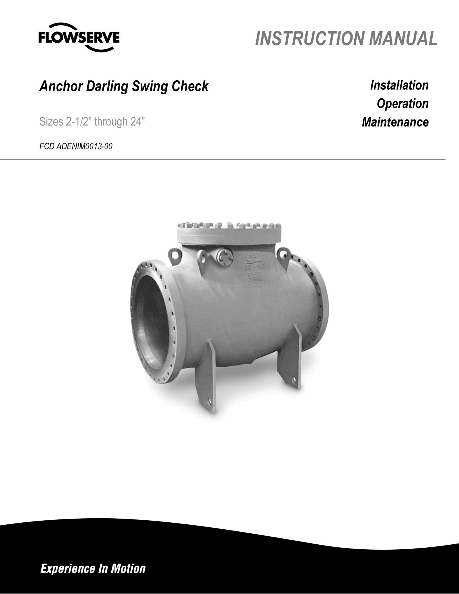 Anchor/Darling摆动止回阀 2.5