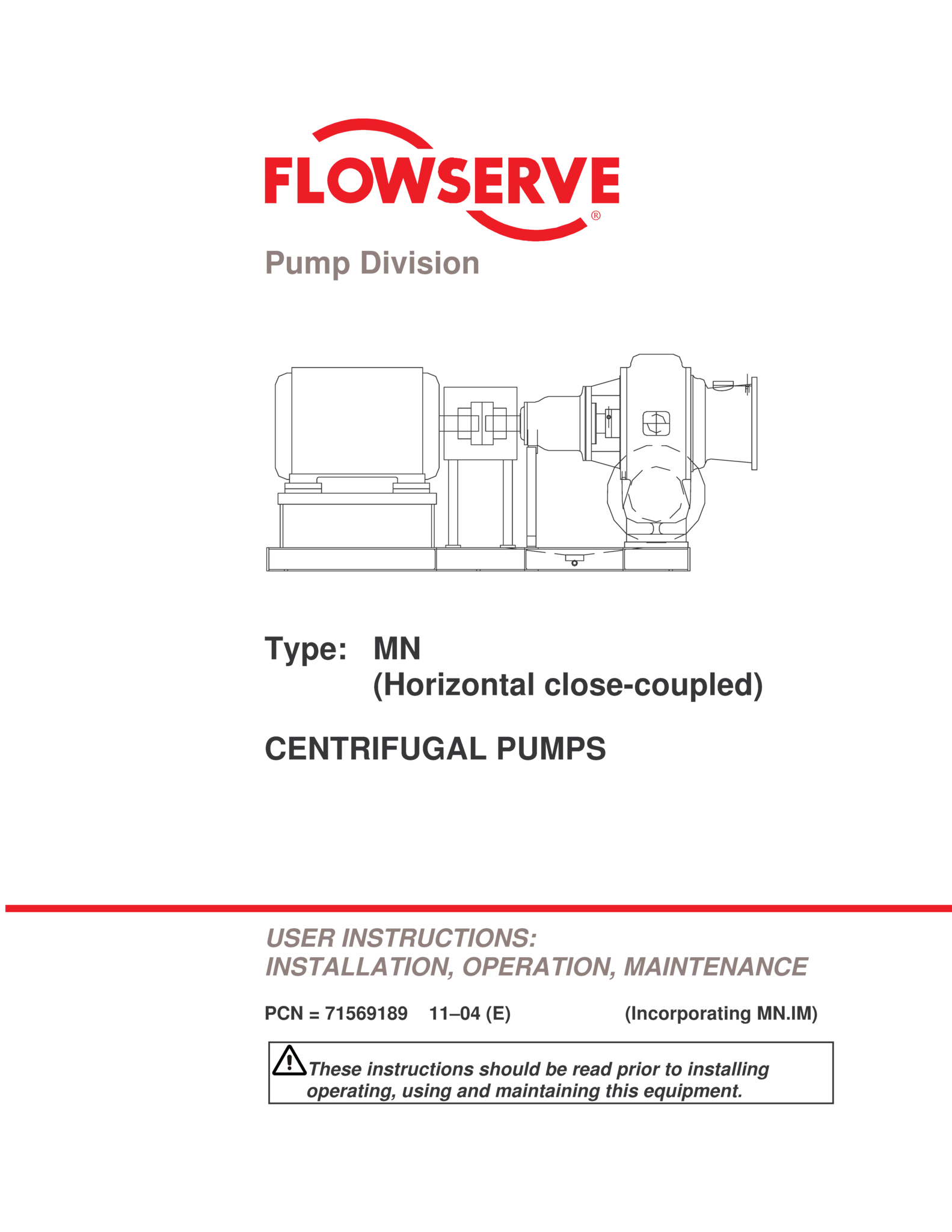 MF（卧式紧耦合）使用说明 (IOM)
