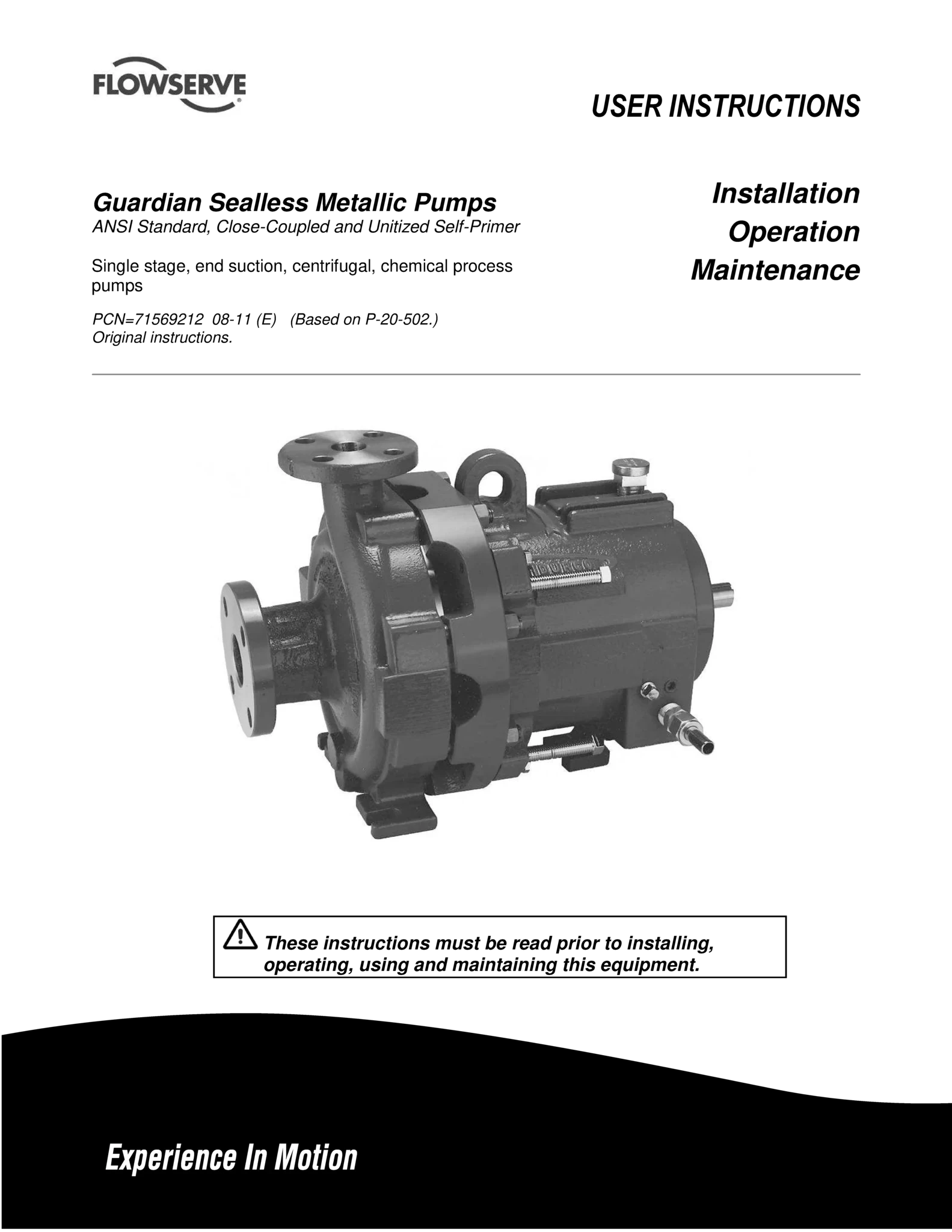 Guardian无密封金属泵使用说明