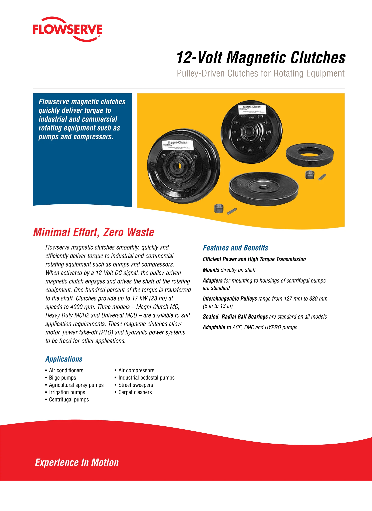 12V磁力离合器宣传单页