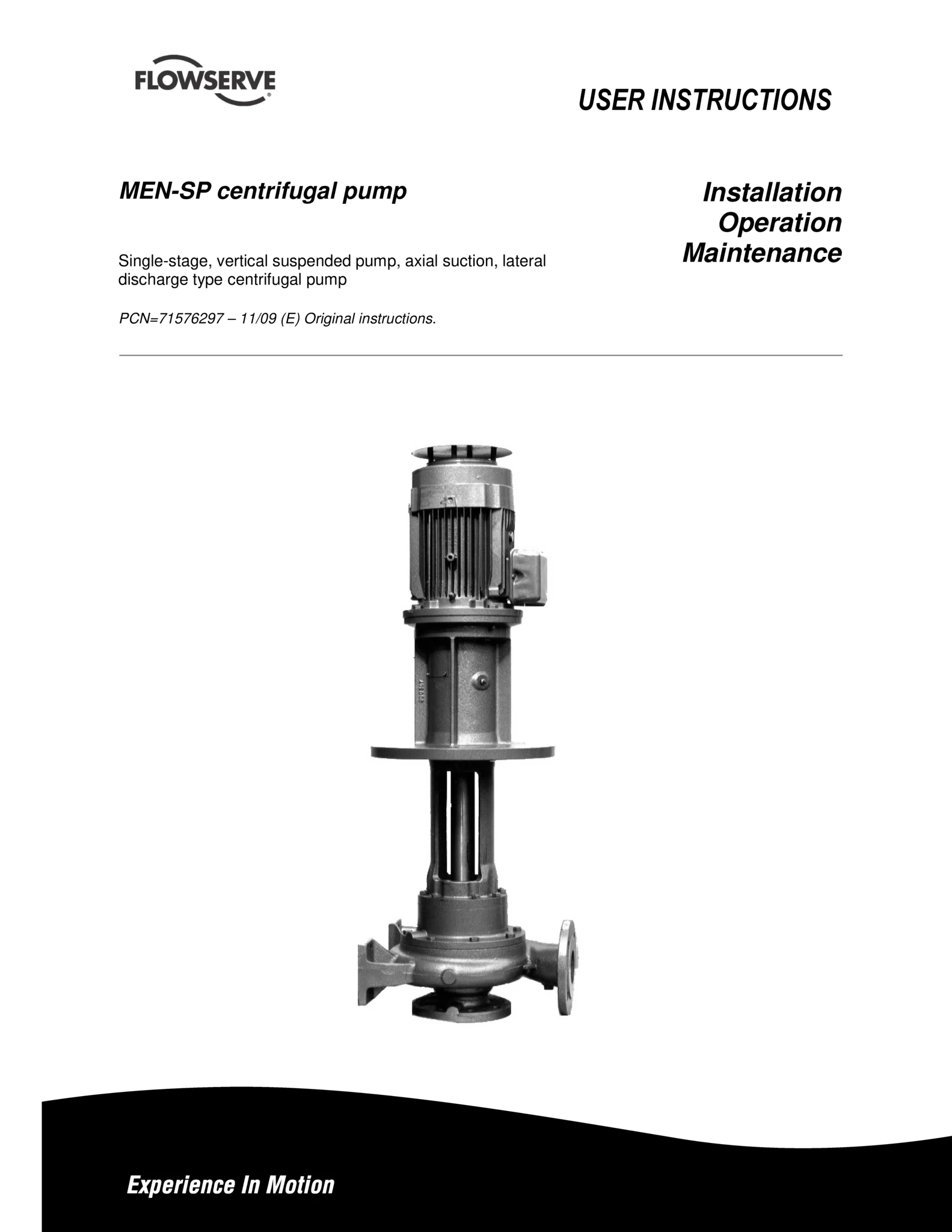 MEN-SP离心泵使用说明