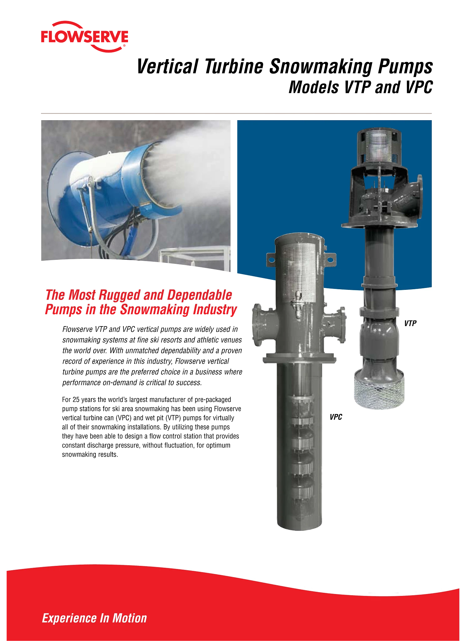 立式涡轮造雪泵 - 宣传单