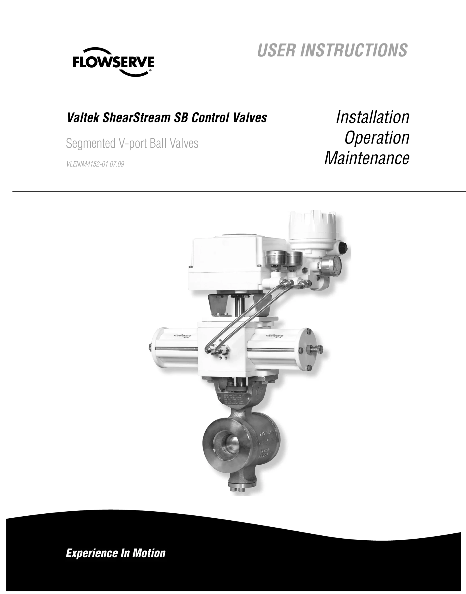 Valtek ShearStream SB控制阀使用说明书（IOM）