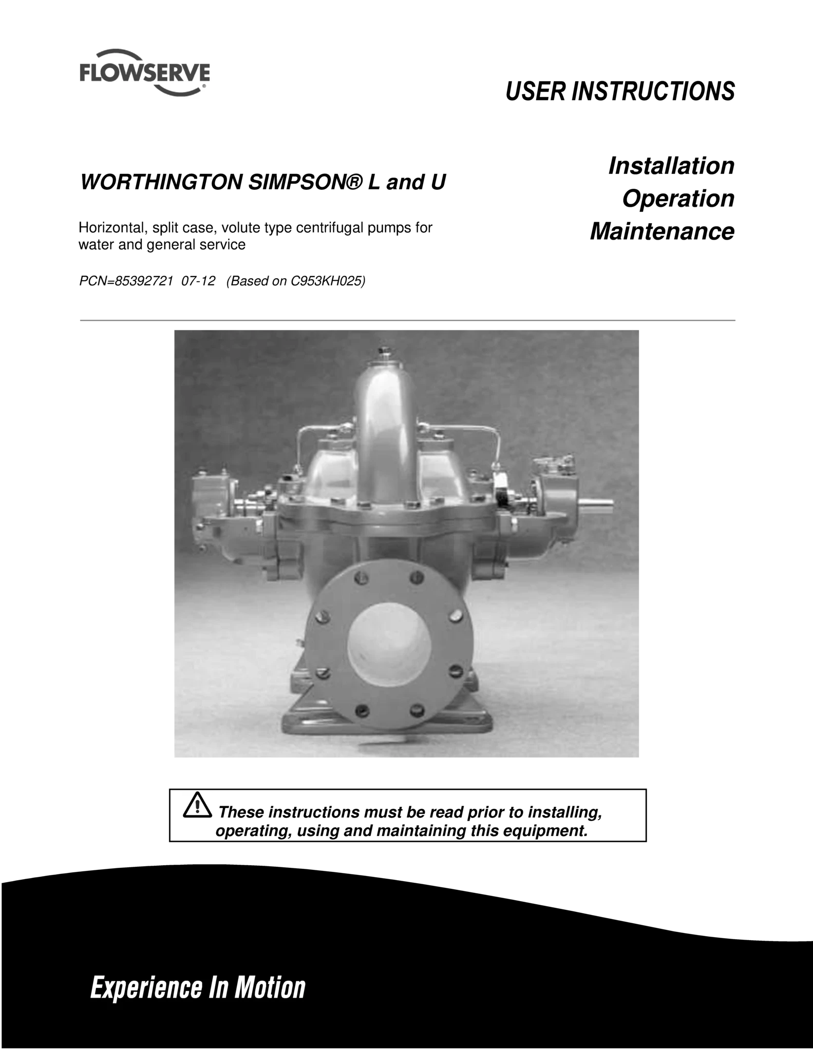 Worthington Simpson L与U使用说明