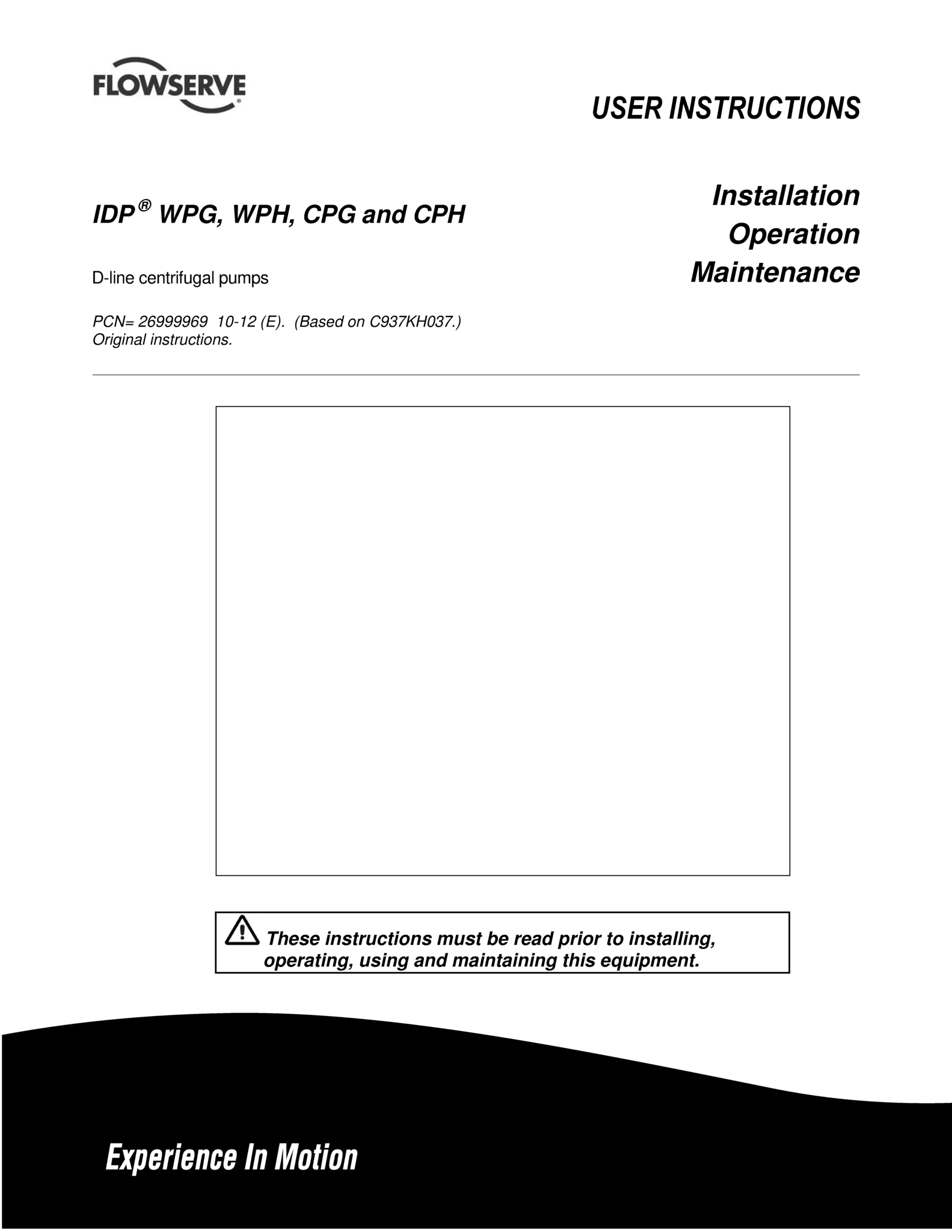 WPG、WPH、CPG、CPH离心泵使用说明