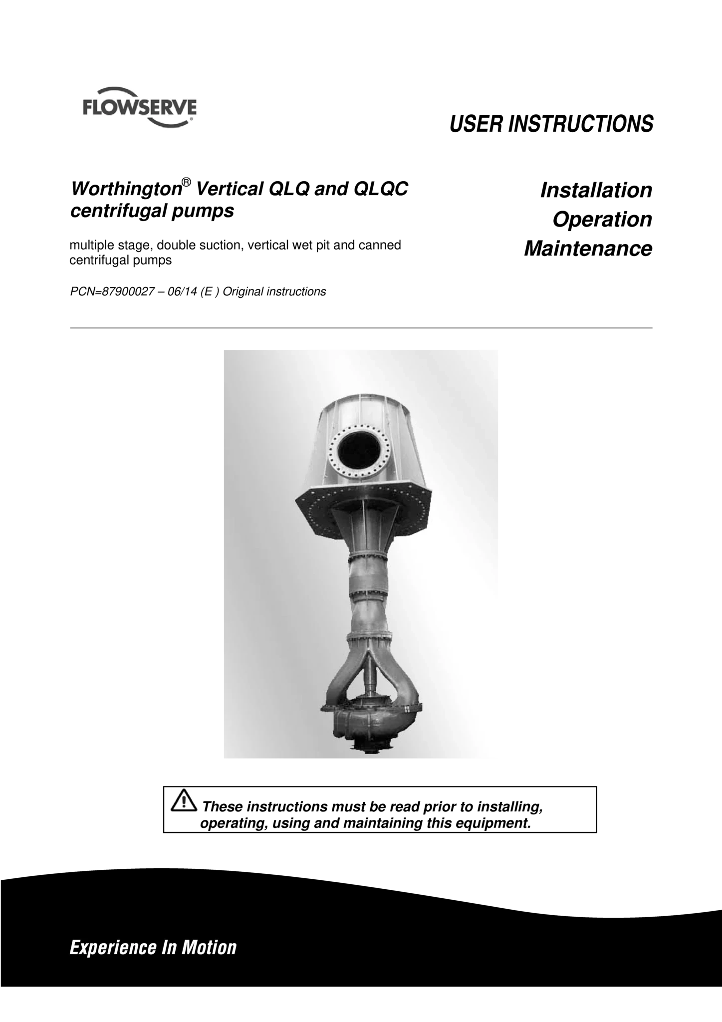 QLQ和QLQC离心泵使用说明