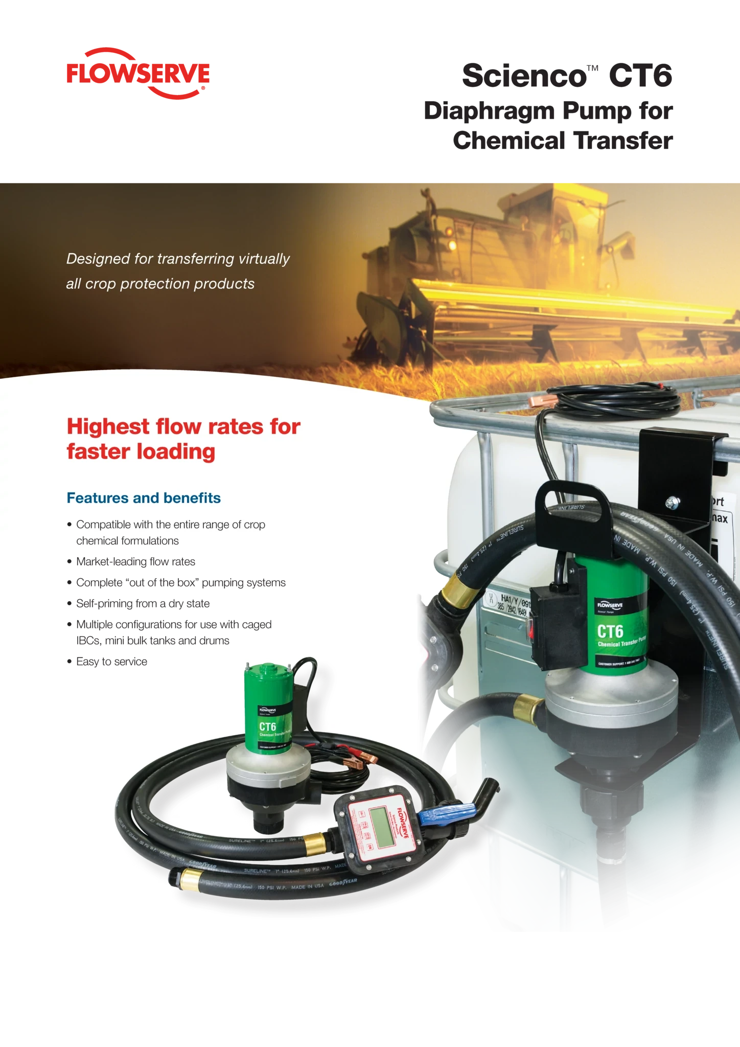 用于转移化学品的Scienco™ CT6隔膜泵 - 宣传单