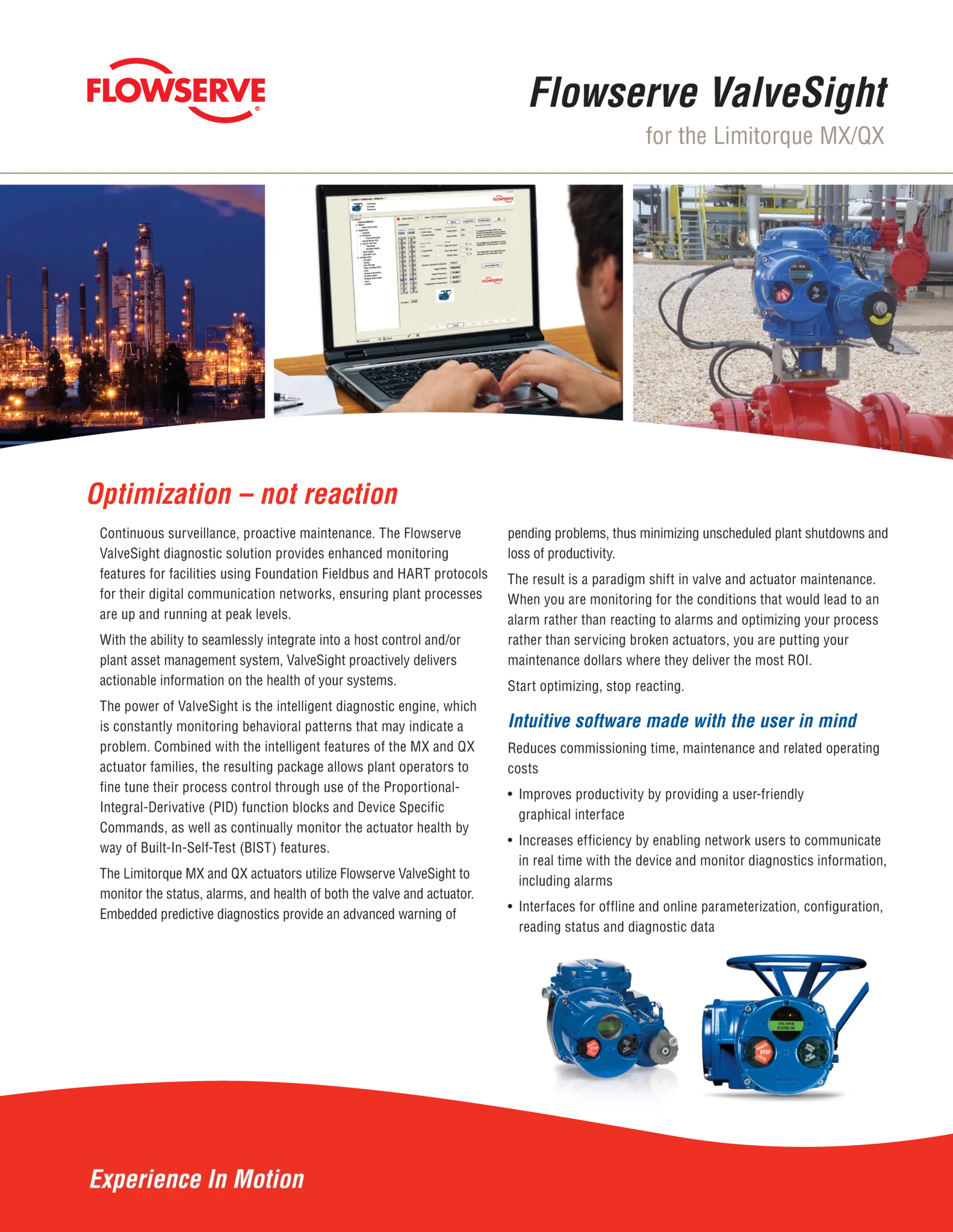 Flowserve ValveSight Limitorque MX和QX执行器 - 宣传单页