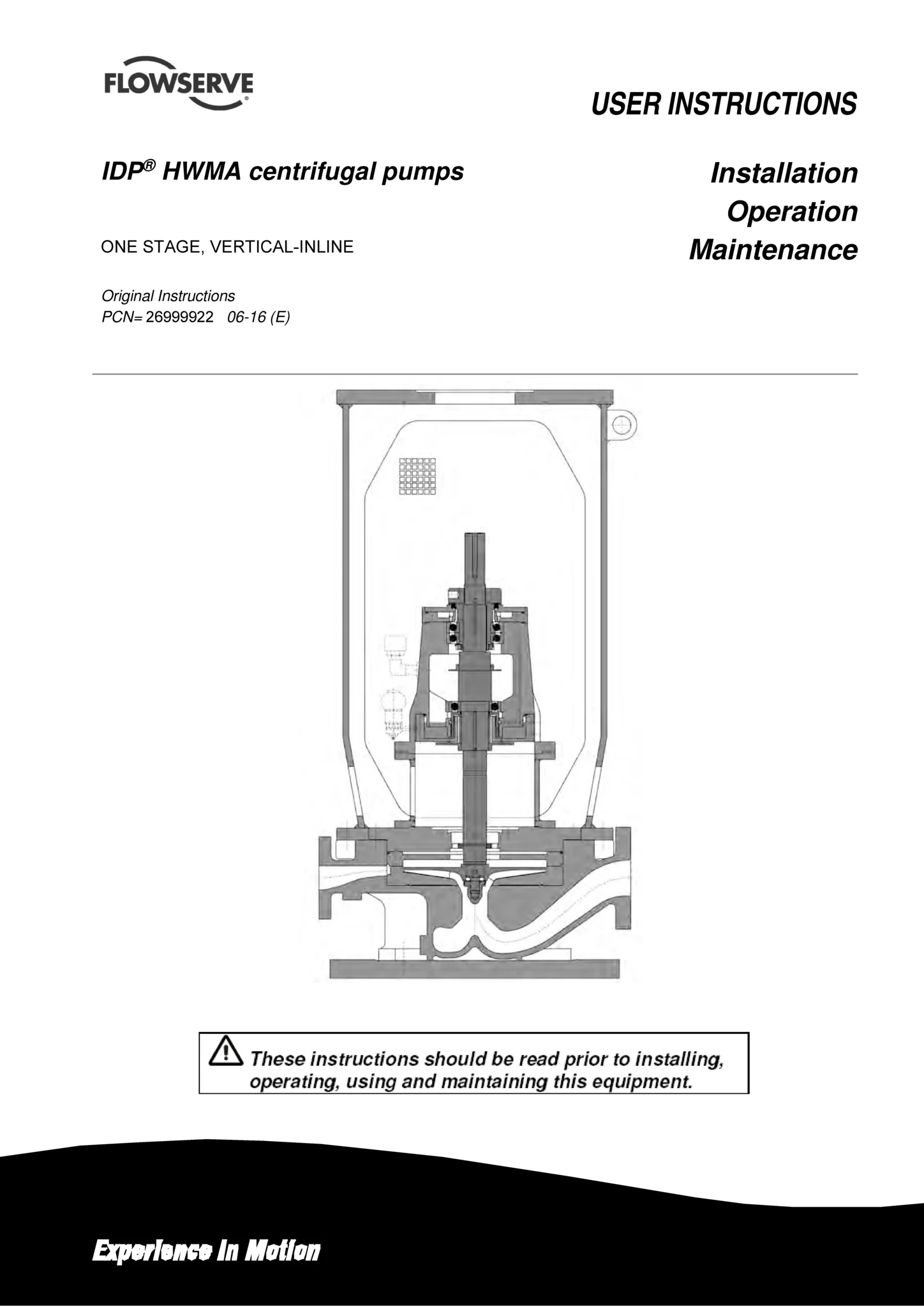 HWMA离心泵使用说明书