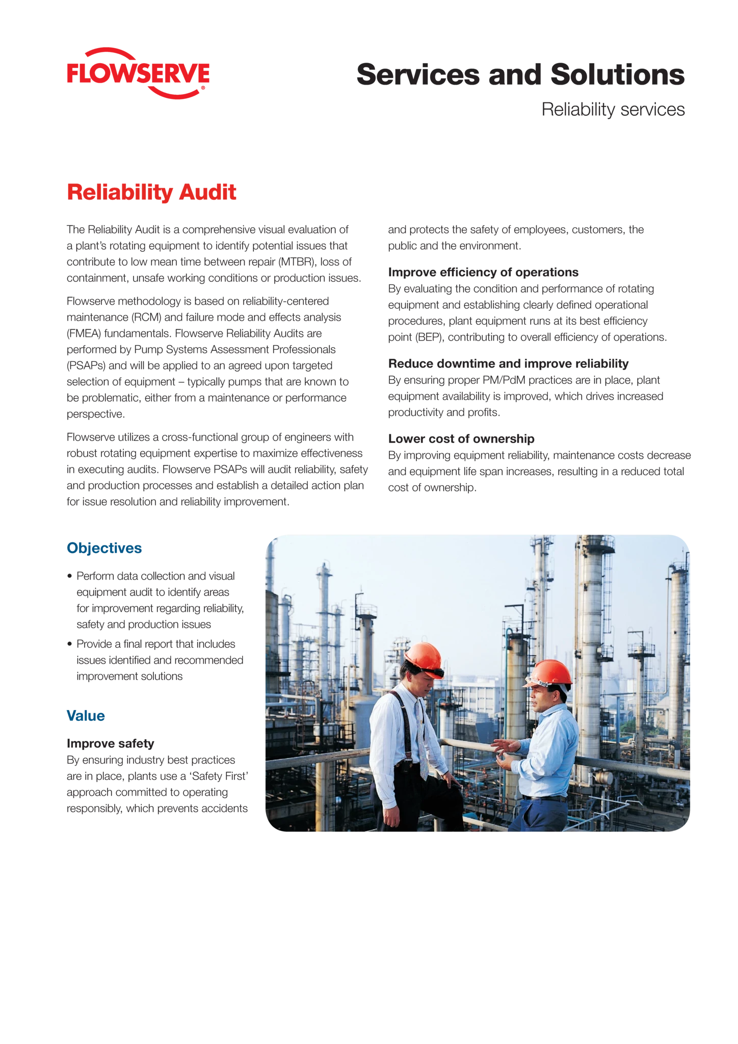 服务和解决方案 - 可靠性审计宣传单页