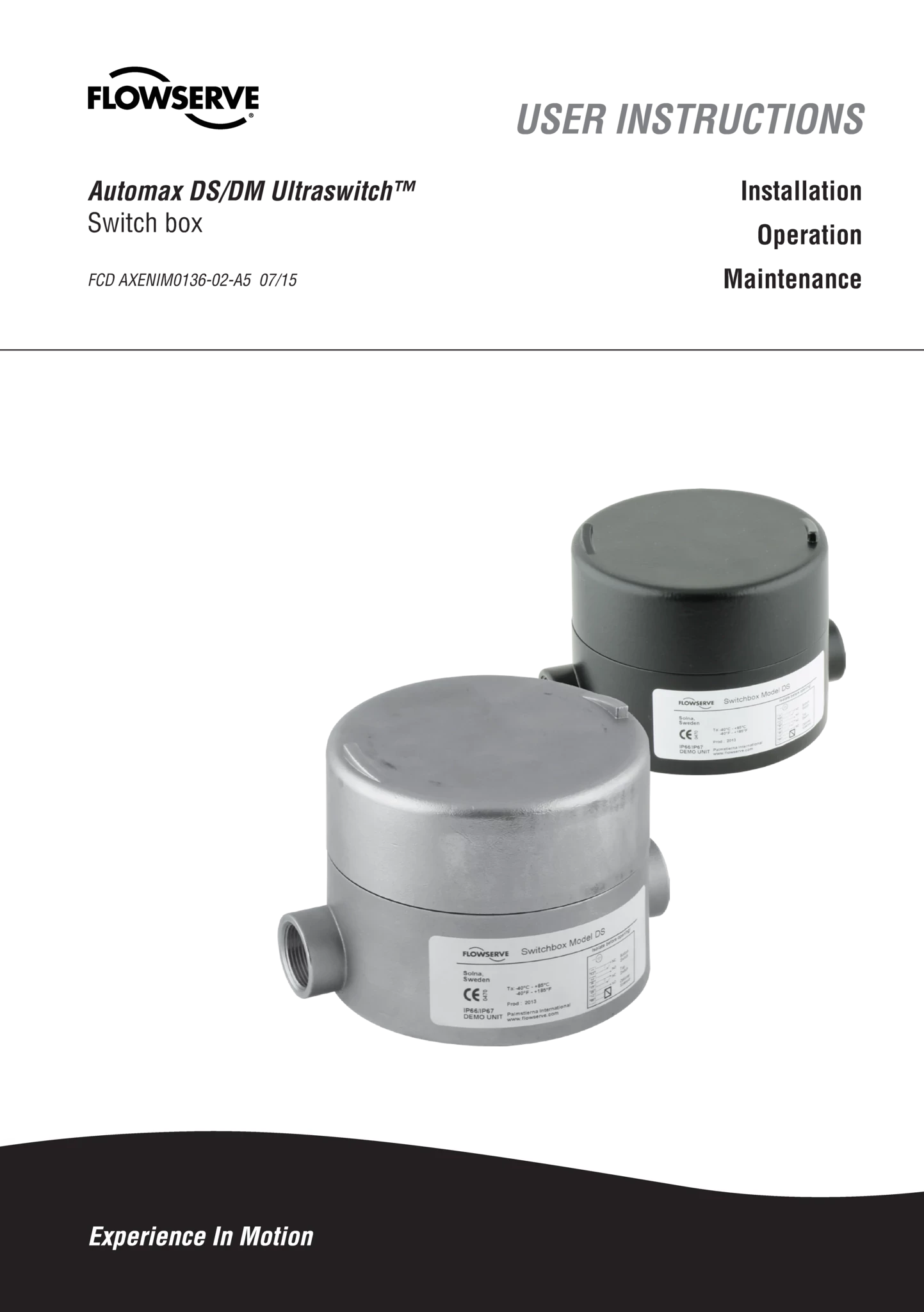 Automax DS/DM 使用说明（IOM）