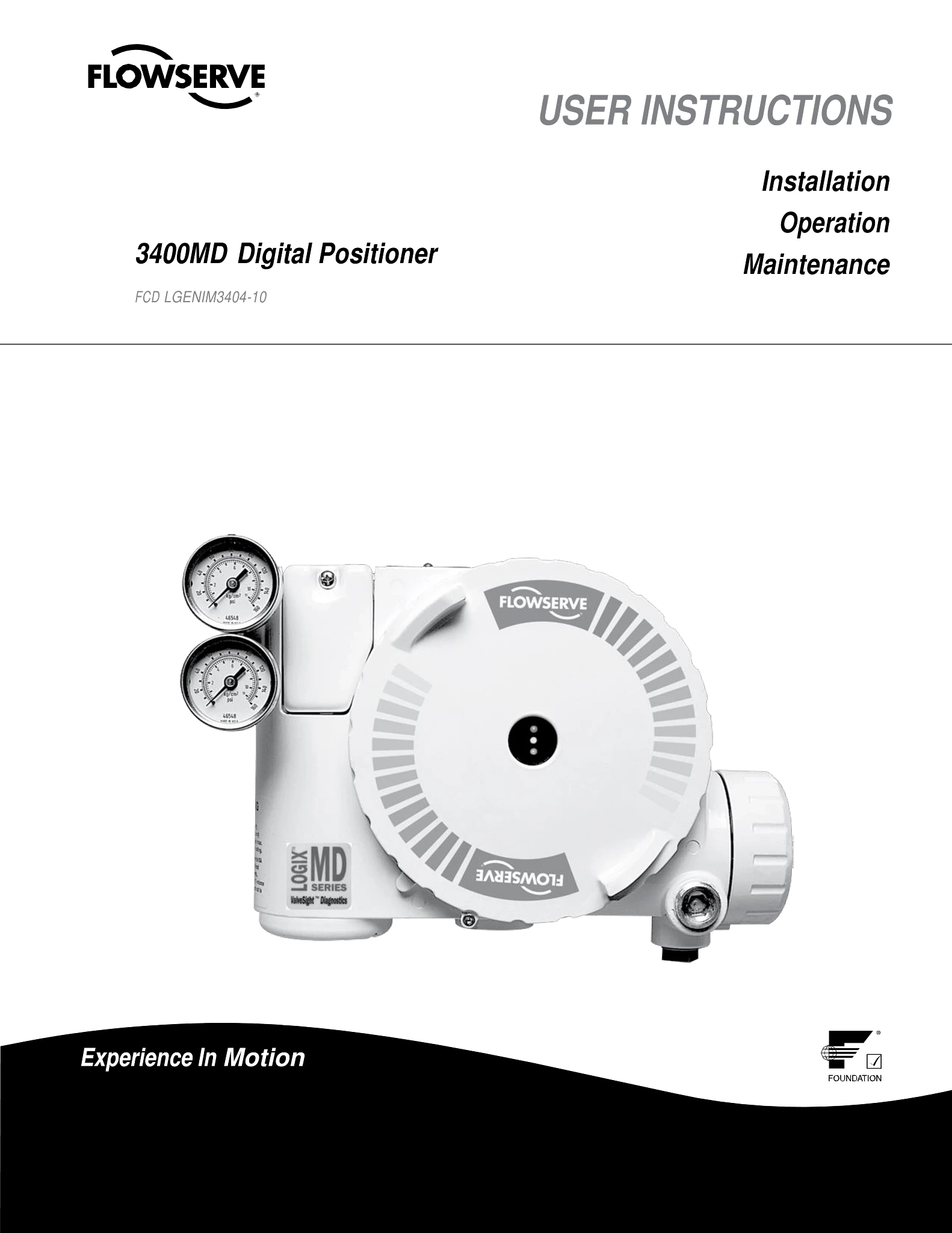Logix 3400MD数字定位器使用说明（IOM）