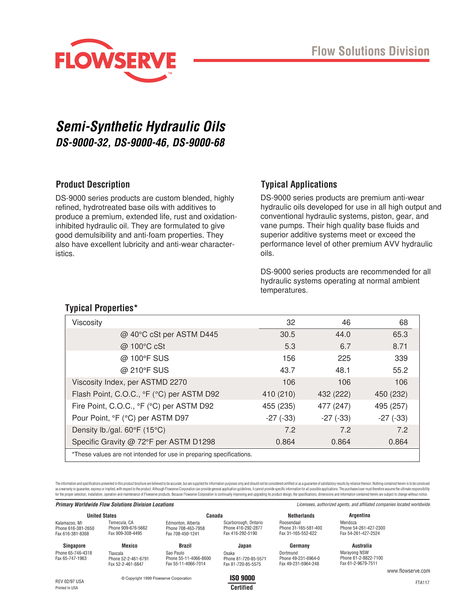 DS-9000系列半合成液压油宣传单
