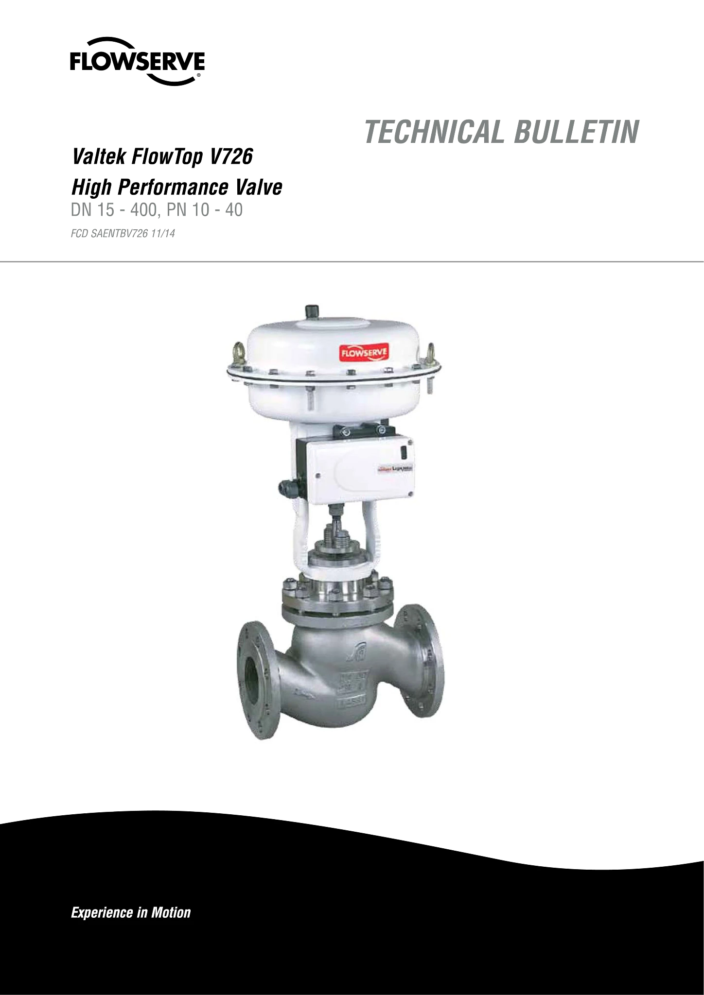 Valtek FlowTop V726高性能阀门 - 技术公告