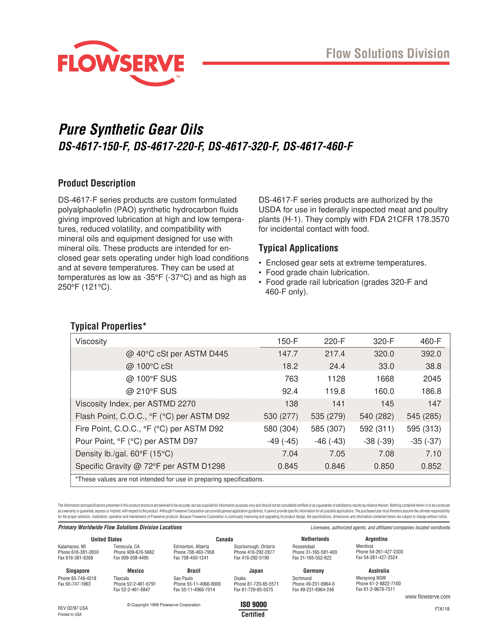 DS-4617-F系列纯合成齿轮油宣传单页