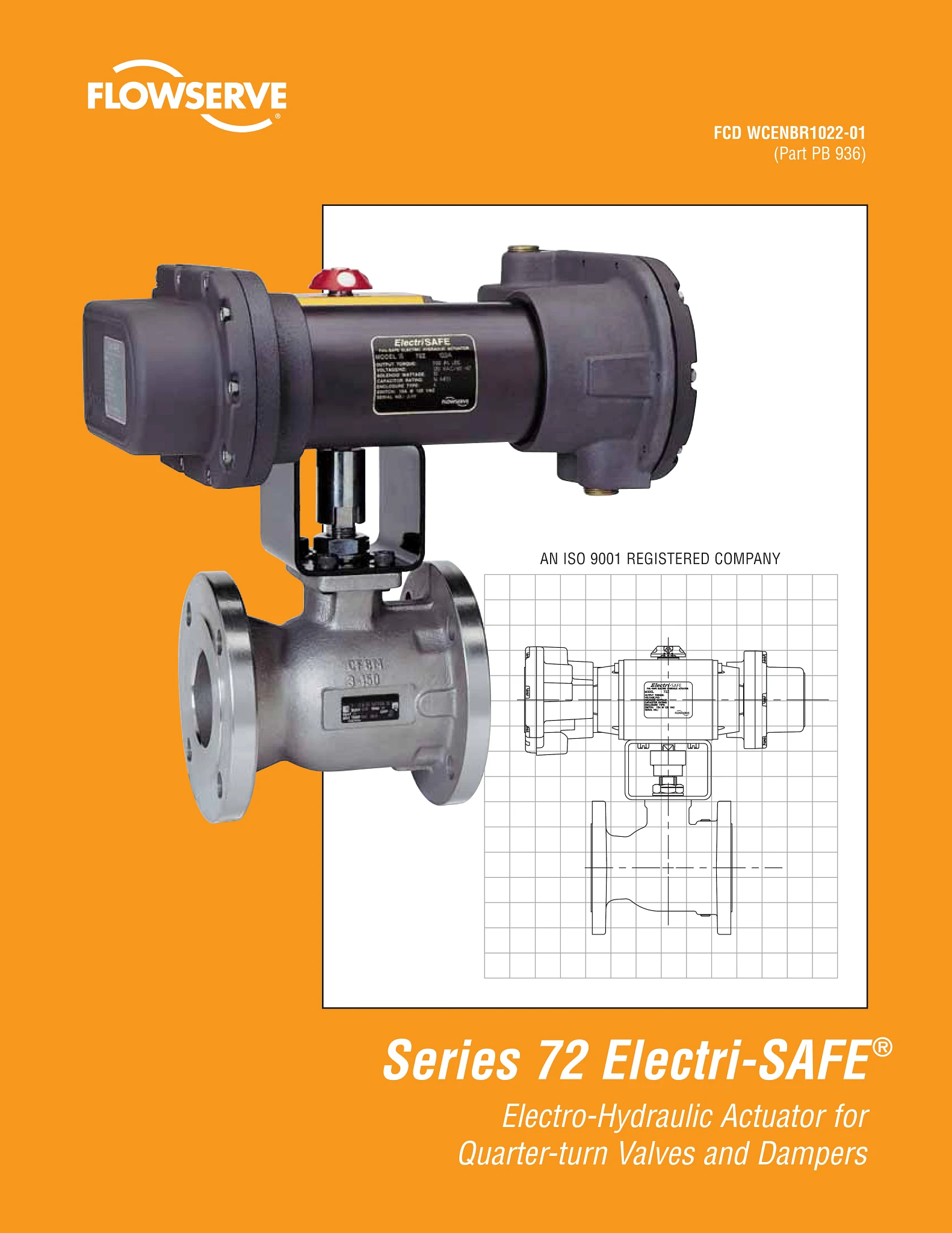 系列72 Electri-Safe直角回转阀门和挡板电动液压执行器
