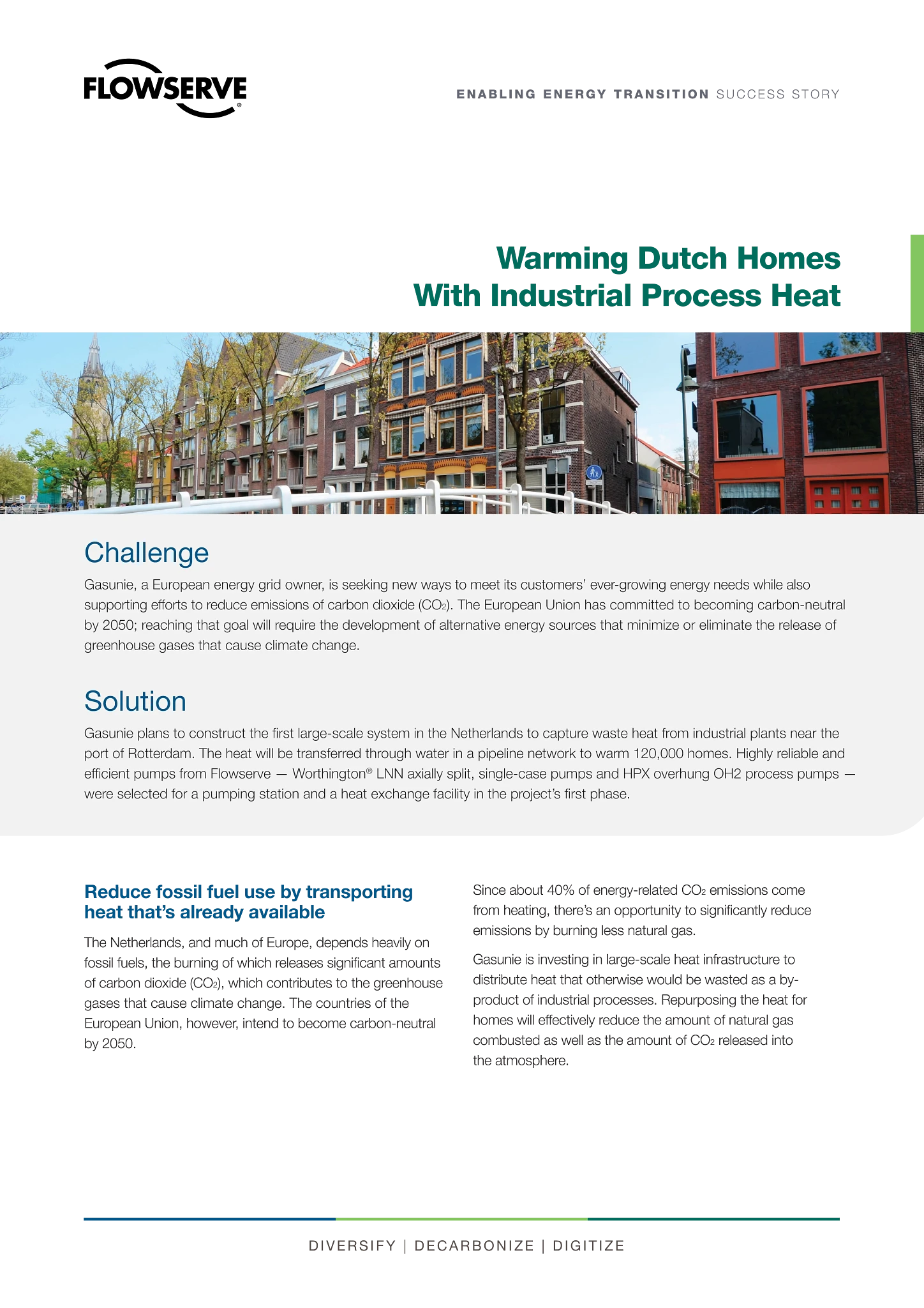 利用工业流程热量，为荷兰家庭供暖