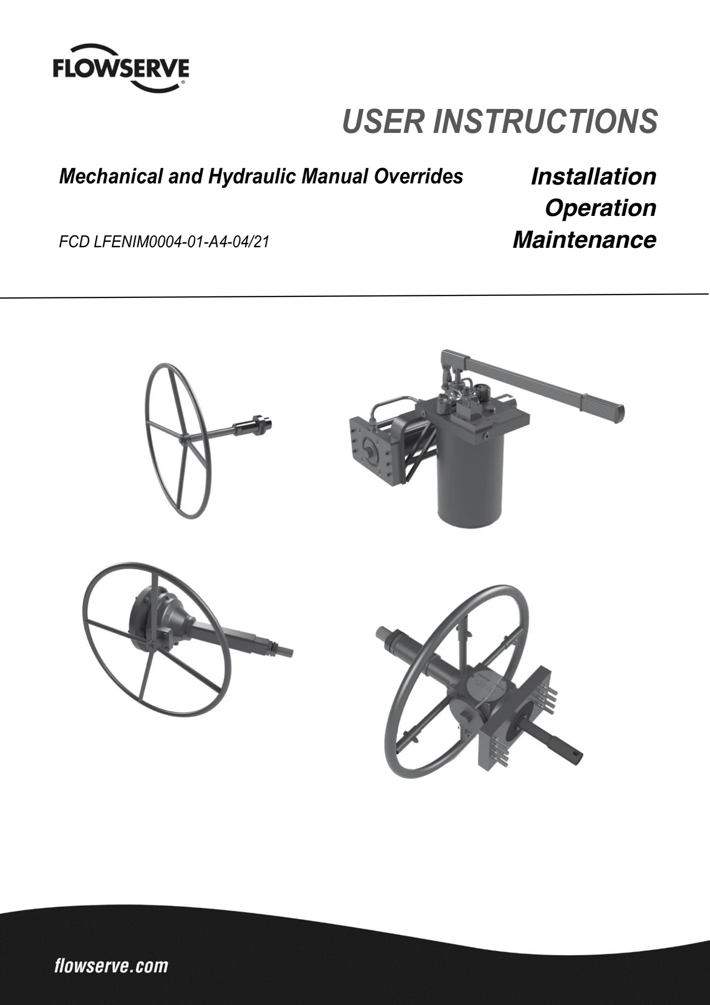 Limitorque LFPS机械和液压手动超控用户说明
