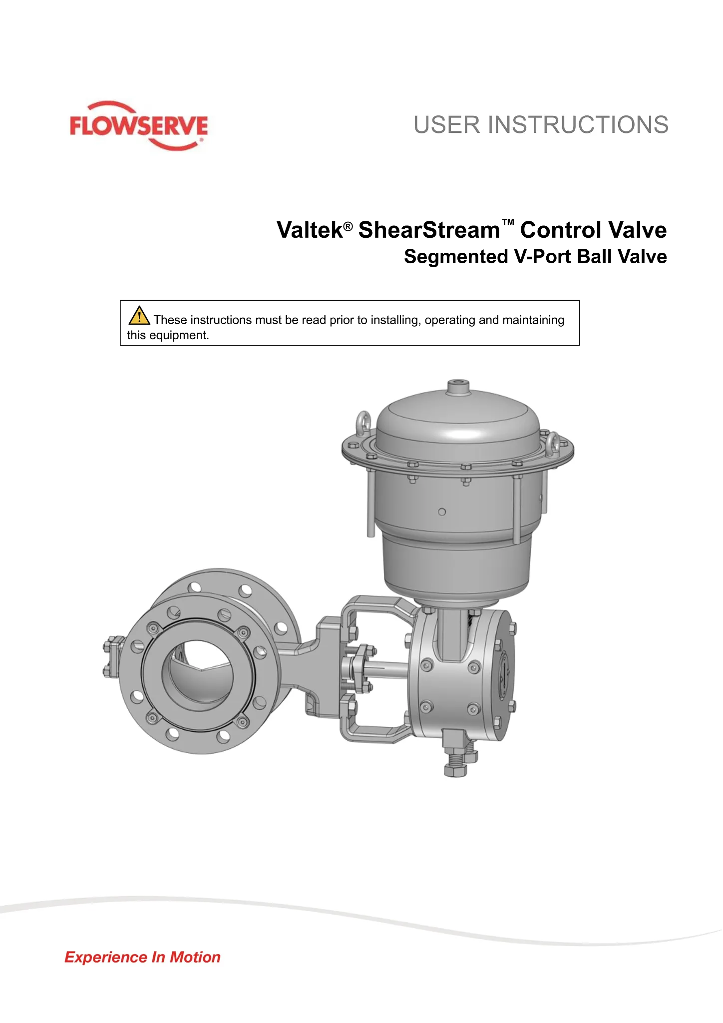Valtek ShearStream控制阀使用说明（IOM）